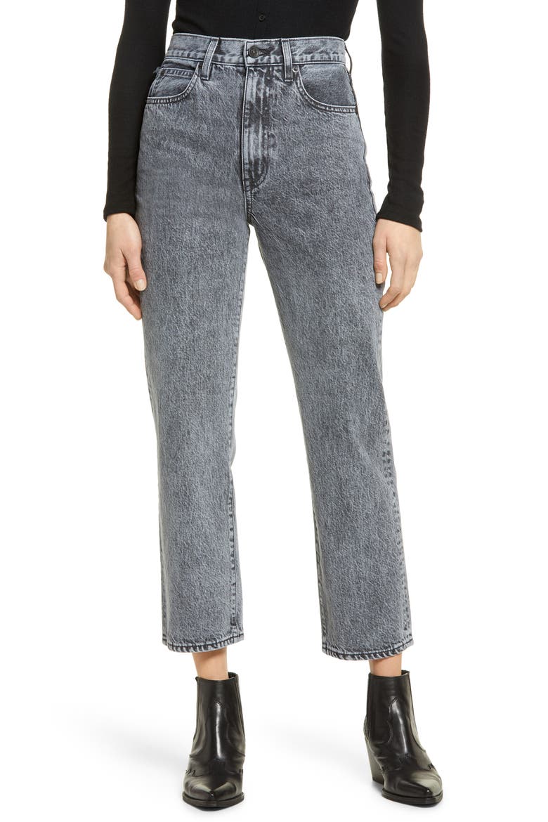 London High Waist Crop Straight Leg Jeans, Main, color, TENNESSEE MOON