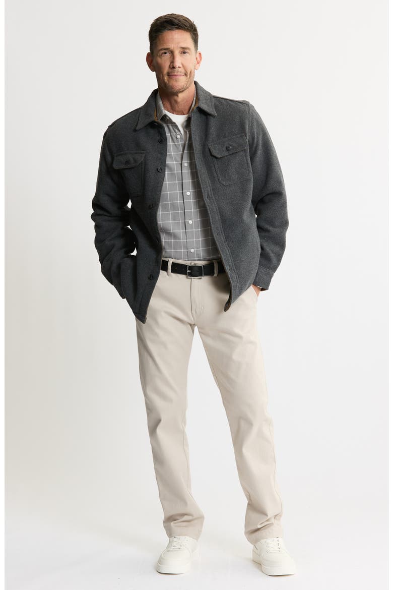 Herringbone Knit Shirt Jacket, Alternate, color, CHARCOAL