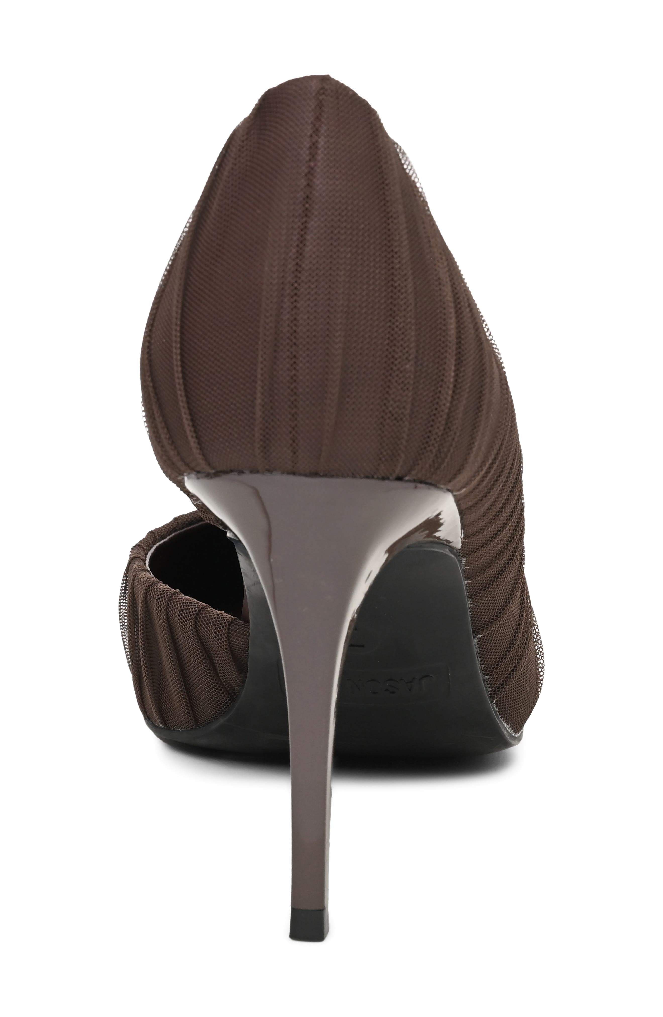 Pleated d'Orsay Pump, Alternate, color, CHOCOLATE