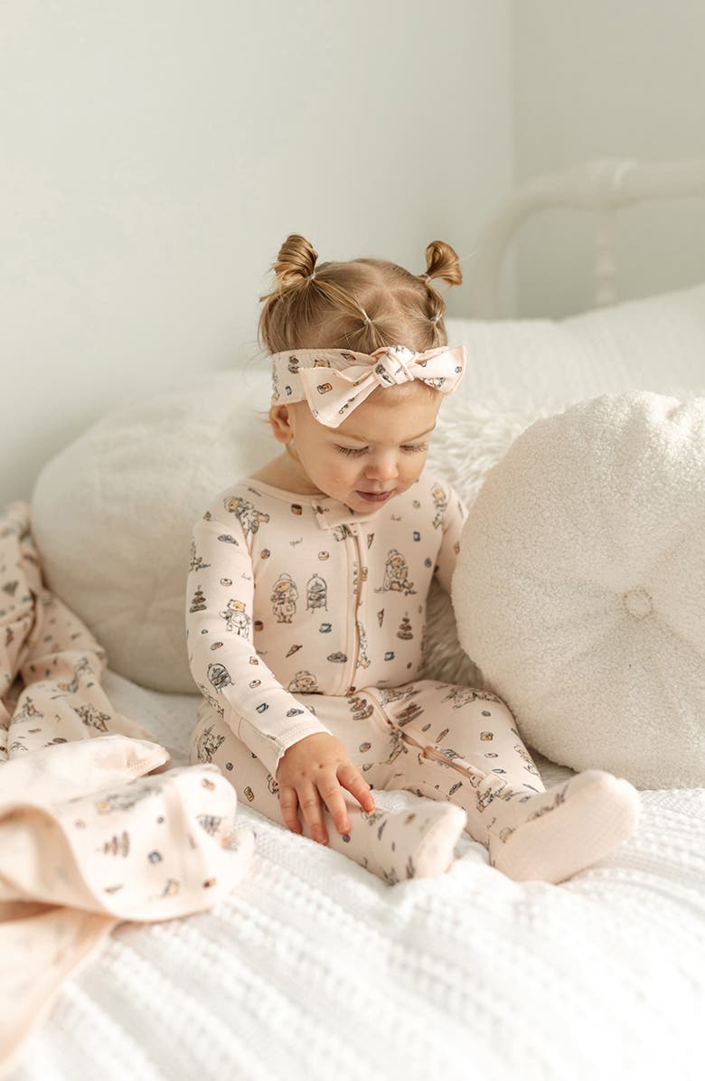 L'ovedbaby x Paddington Bear<sup>™</sup> Organic Cotton Zip Footie, Alternate, color, Sweet Paddington