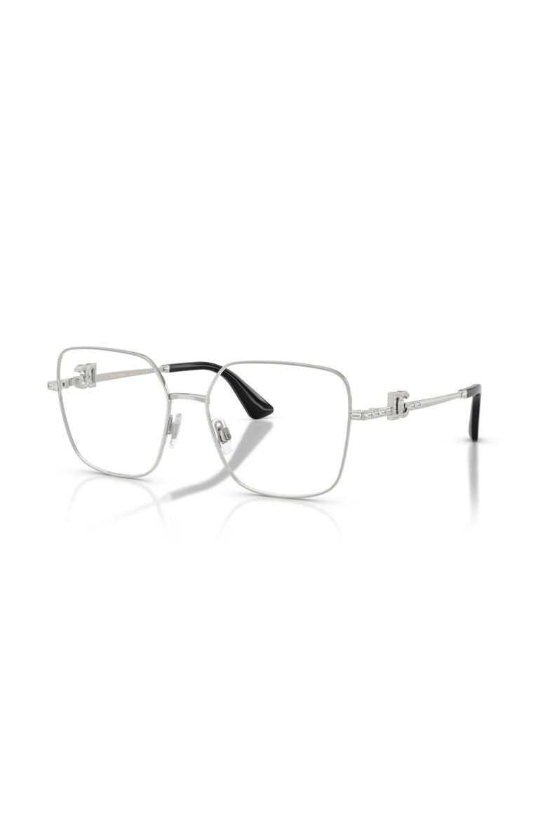 Dolce&Gabbana 56mm Square optical glasses, Main, color, Silver
