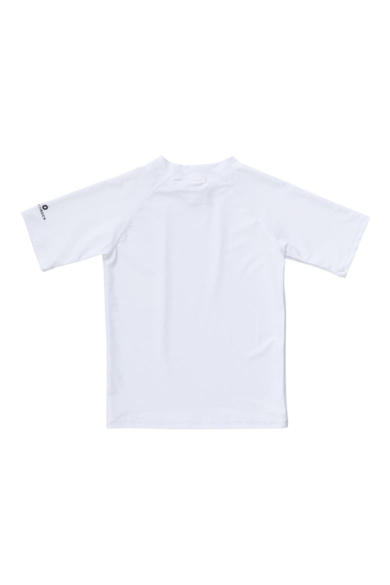 Kids' Short Sleeve Rashguard, Alternate, color, WHITE