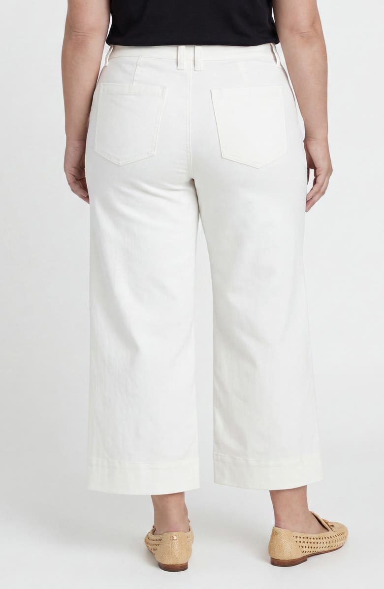 Liverpool Los Angeles High Waist Crop Wide Leg Pants, Alternate, color, Whipped Cream