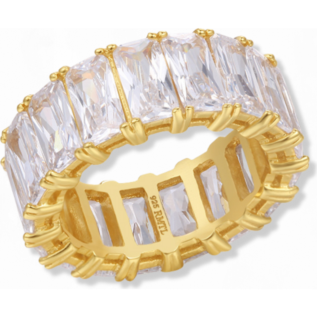 Rachelment Baguette Ring In Gold