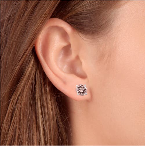 Bliss Diamond Morganite Studs Available In Gold