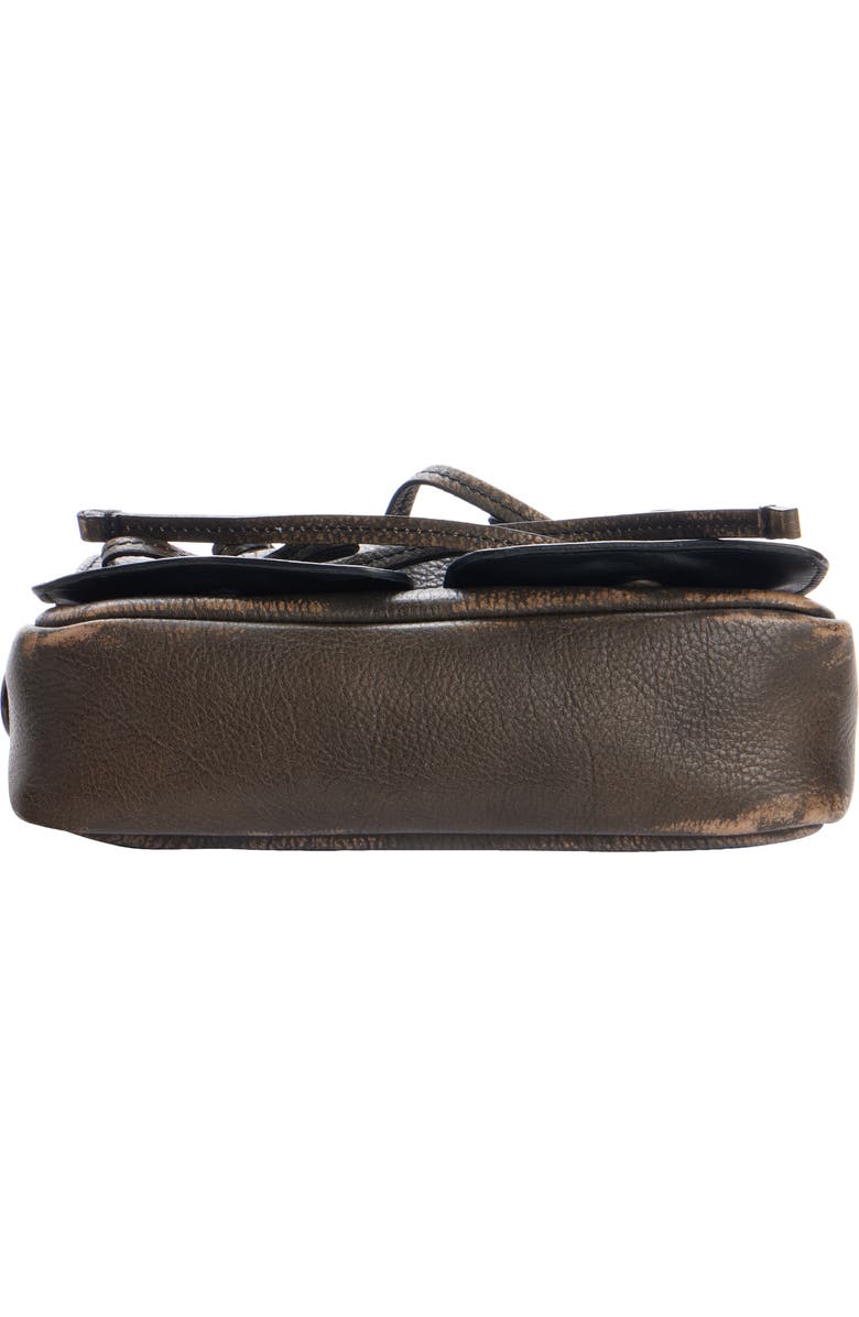 Acne Studios Micro Multipocket Leather Crossbody Bag, Alternate, color, Dark Brown/ Beige