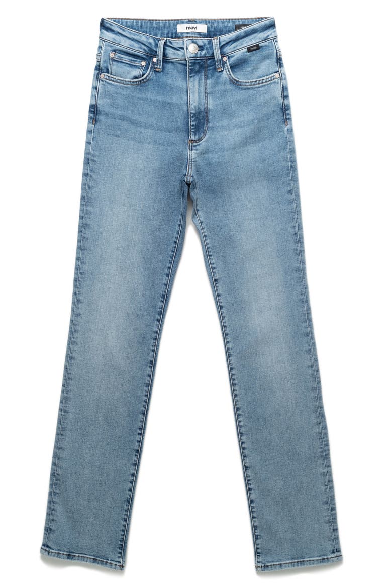 Kendra Straight Leg Jeans, Alternate, color, LT BRUSHED TRIBECA