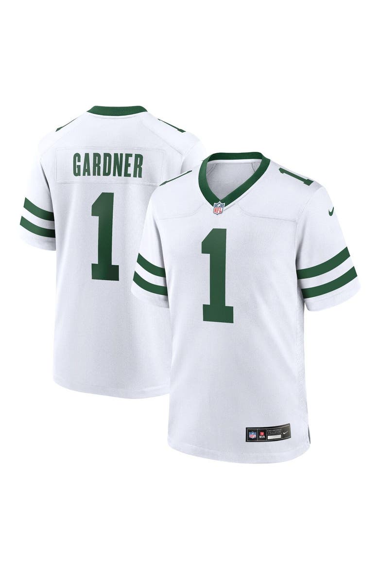 Men's Nike Ahmad Sauce Gardner White New York Jets Legacy Player Game Jersey, Main, color, White