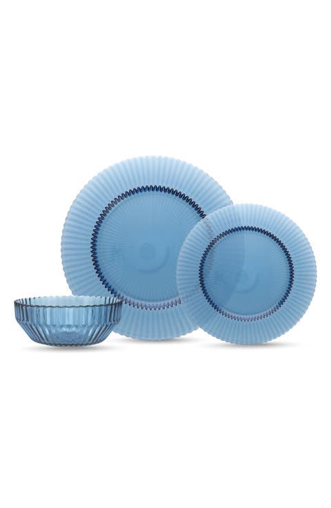 Archie 12-Piece Glass Dinnerware Set