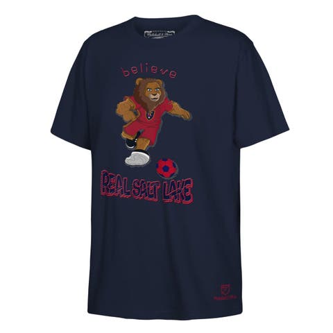 Youth Mitchell & Ness  Navy Real Salt Lake Mascot T-Shirt