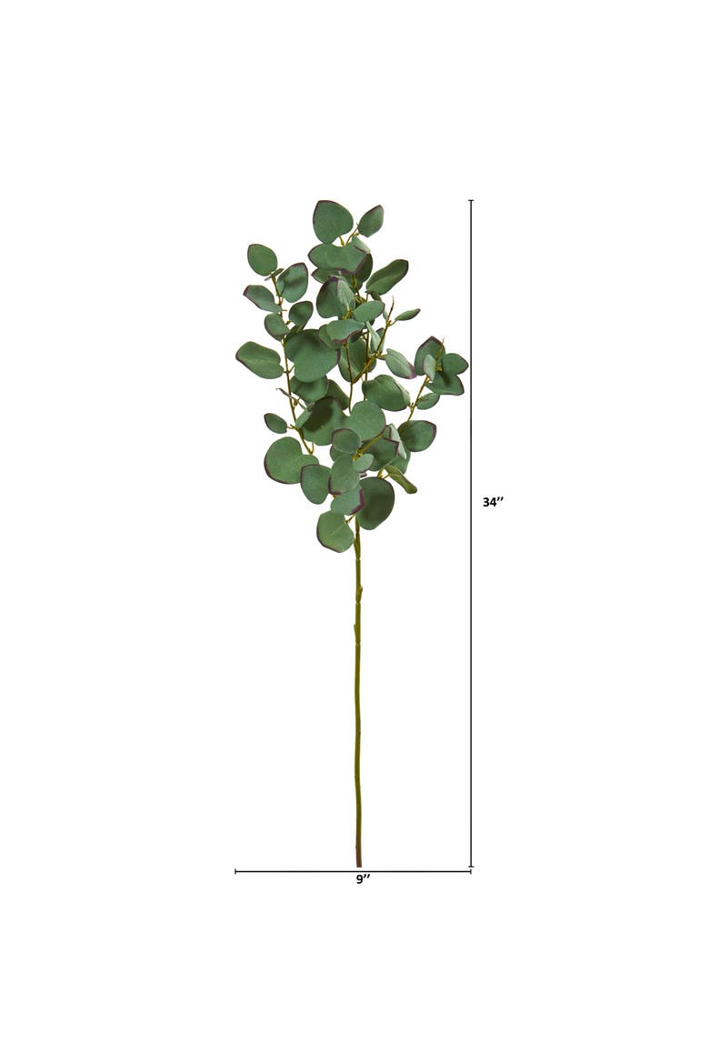 34-in Eucalyptus Artificial Branch, Alternate, color, Green