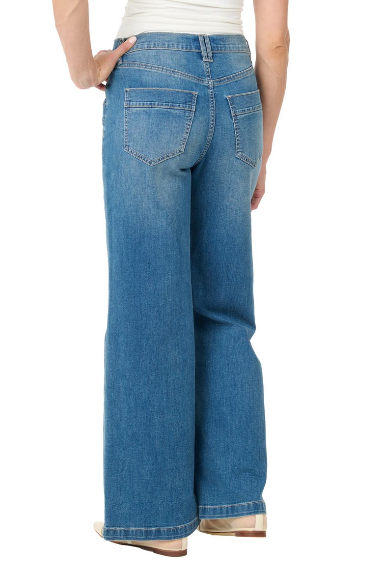 High Rise Wide Leg Jeans, Alternate, color, MED BLUE