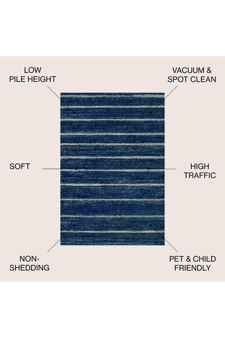 Williamsburg Minimalist Stripe Area Rug, Alternate, color, Navy/Cream