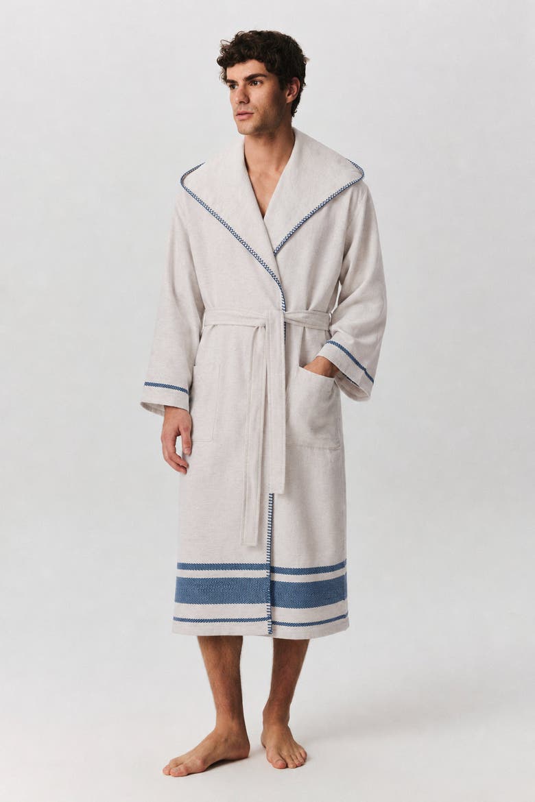 Terra Bathrobe, Alternate, color, Navy Blue