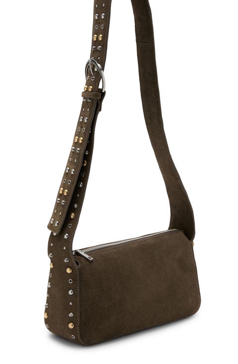 Suede Stud Crossbody Bag
