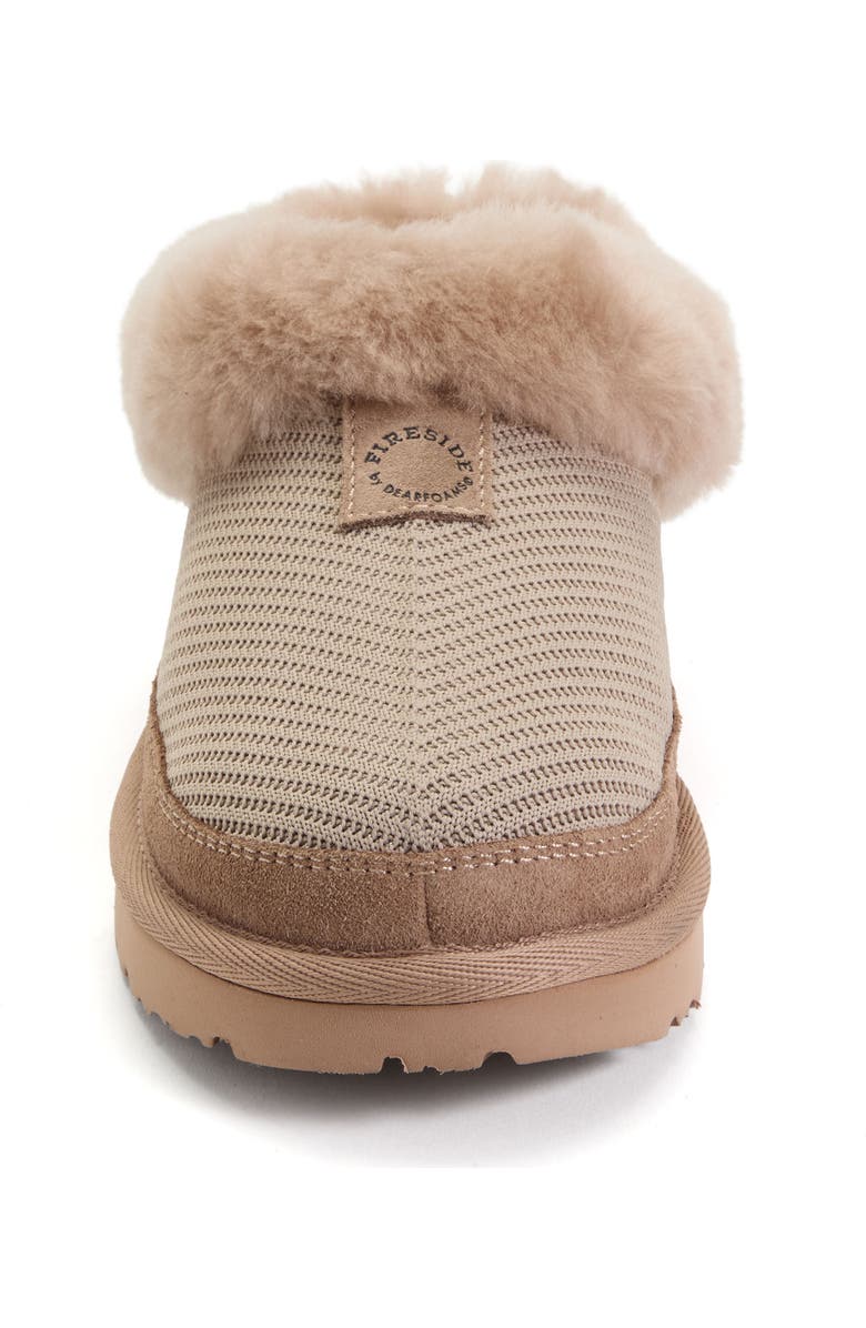 Dearfoams Fireside Adelaide Sport Knit Water Repellent Clog, Alternate, color, Driftwood