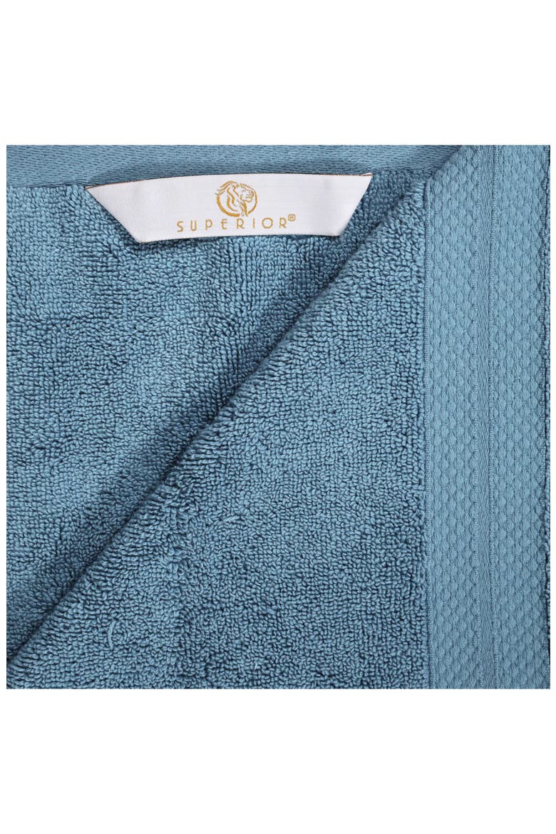 Aria 12-Piece Turkish Cotton Towel Set, Alternate, color, DENIM BLUE
