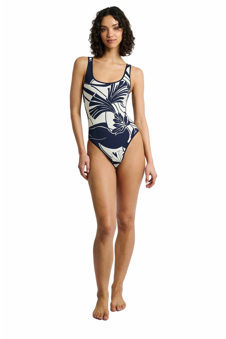 Arya One Piece, Main, color, DEEP NAVY/EGRET