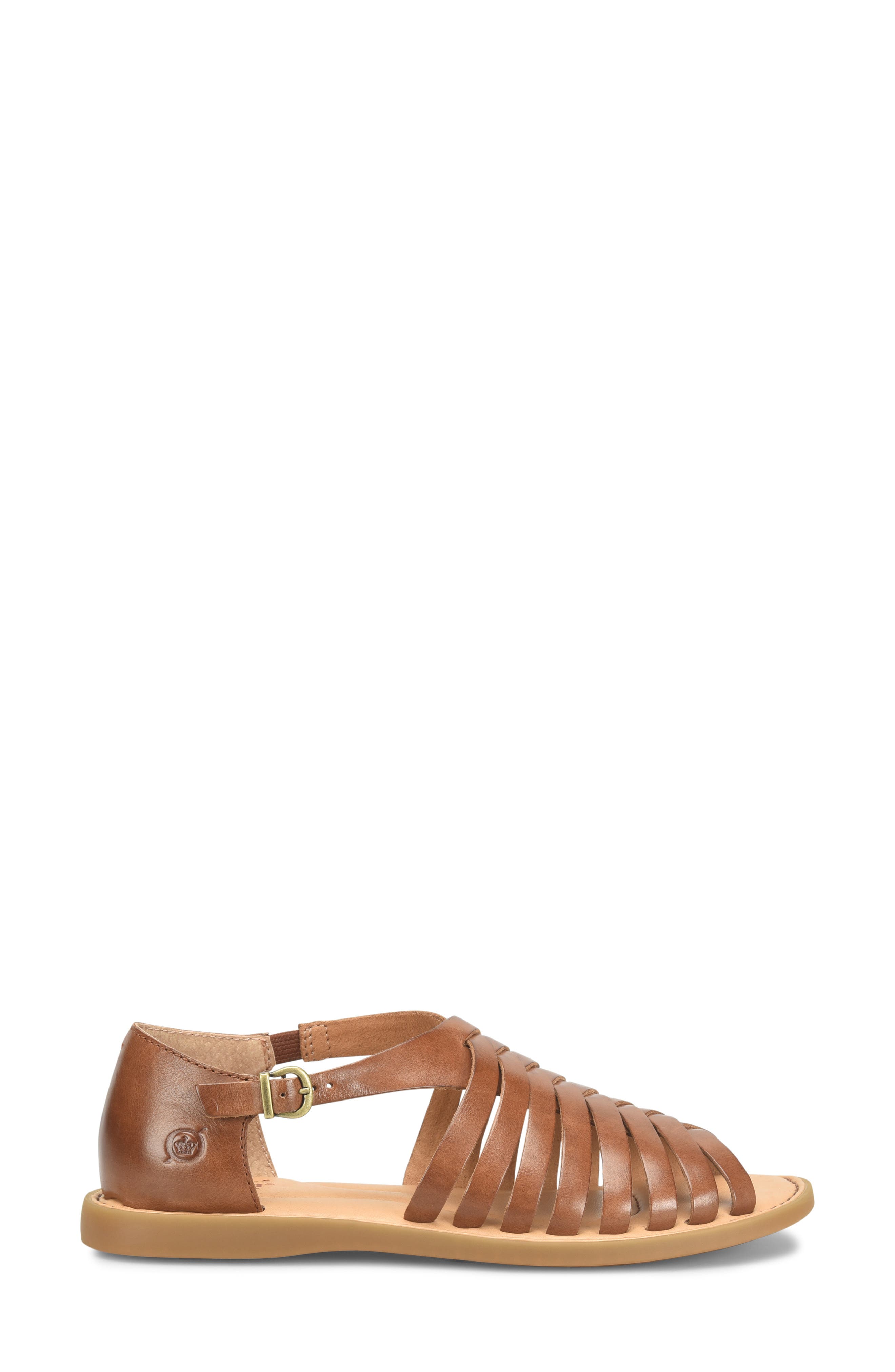 Ida Ankle Strap Sandal, Alternate, color, BROWN LEATHER