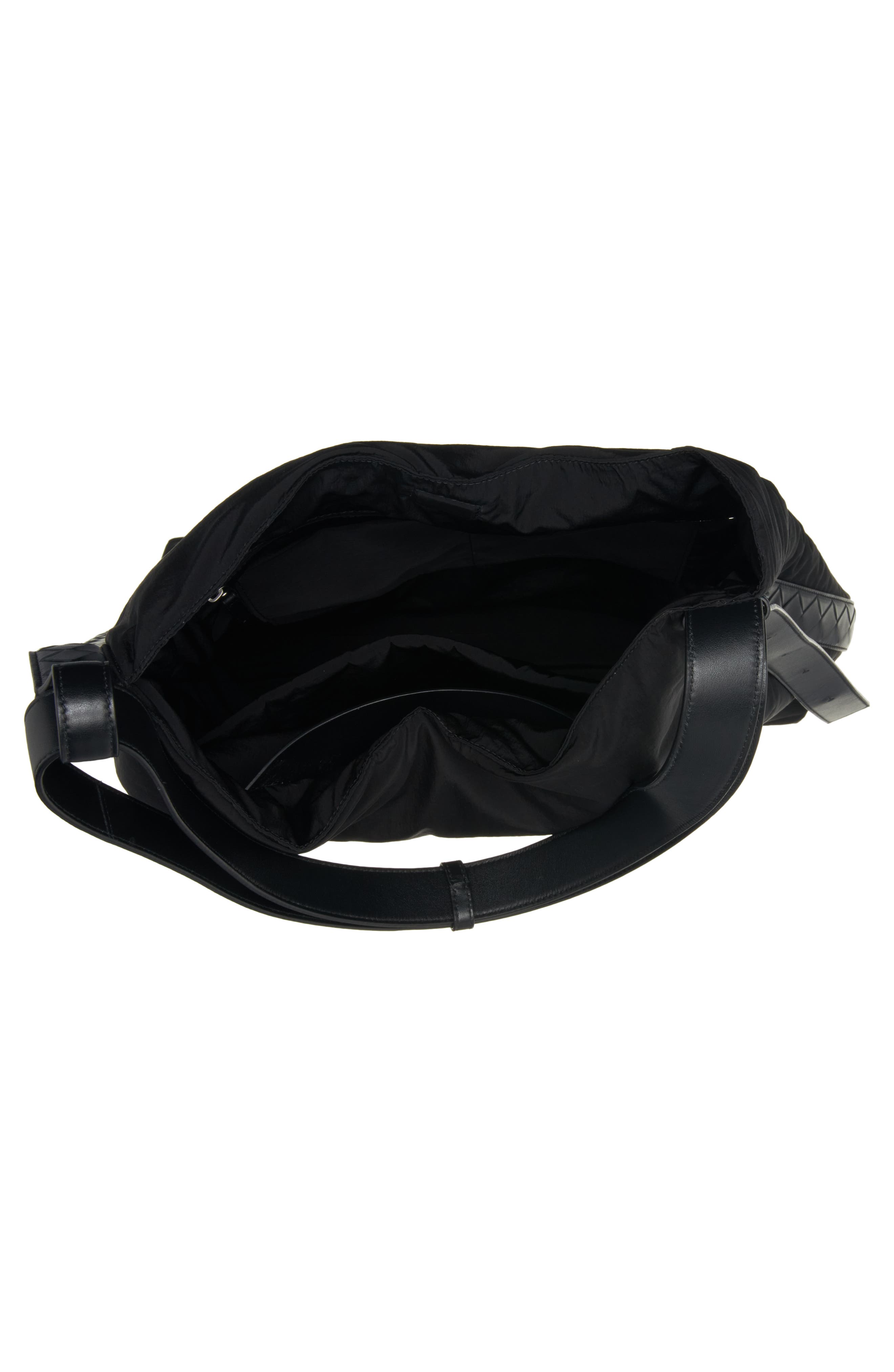 Bottega Veneta Large Nylon Hobo Bag, Alternate, color, 