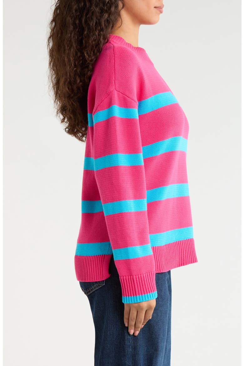 Saphy Stripe Sweater, Alternate, color, FUCHSIA-MULTI