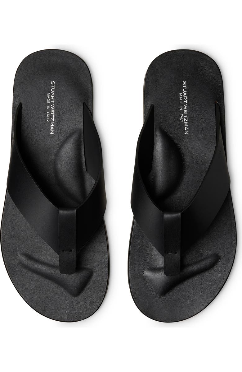 Stuart Weitzman Bastian Flip Flop, Alternate, color, Black