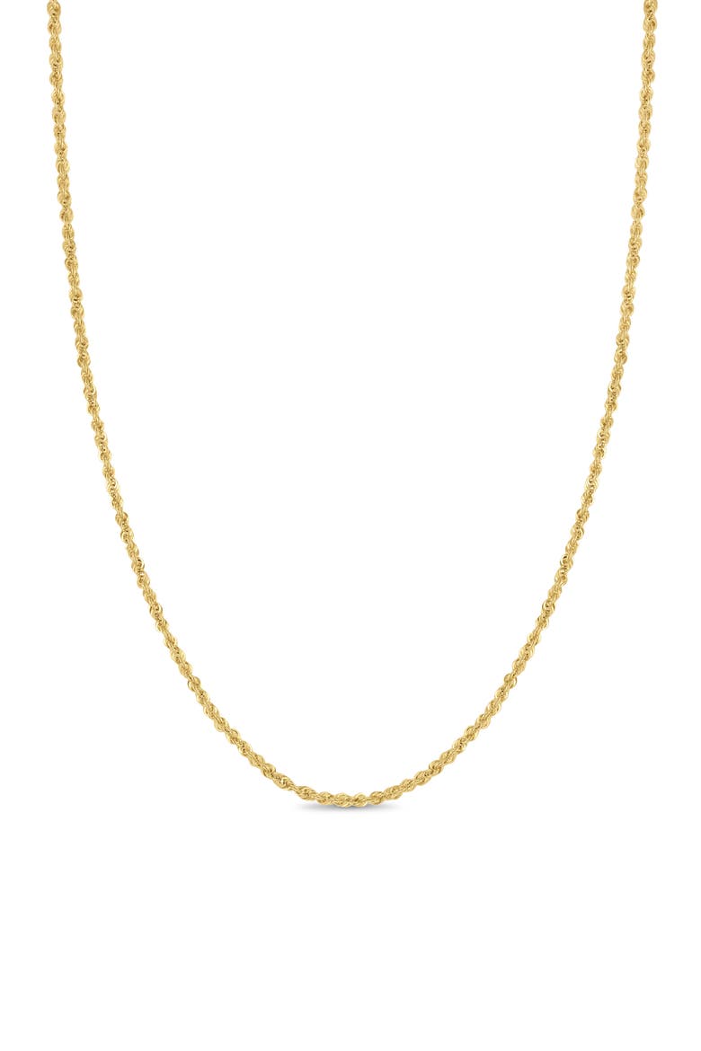 14k Gold Rope Chain Necklace, Main, color, 14K YELLOW GOLD