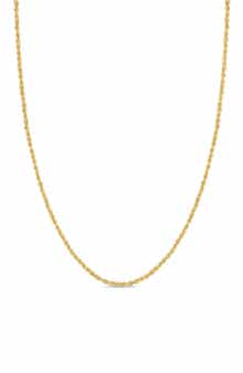 14k Gold Rope Chain Necklace