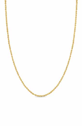 14k Gold Rope Chain Necklace