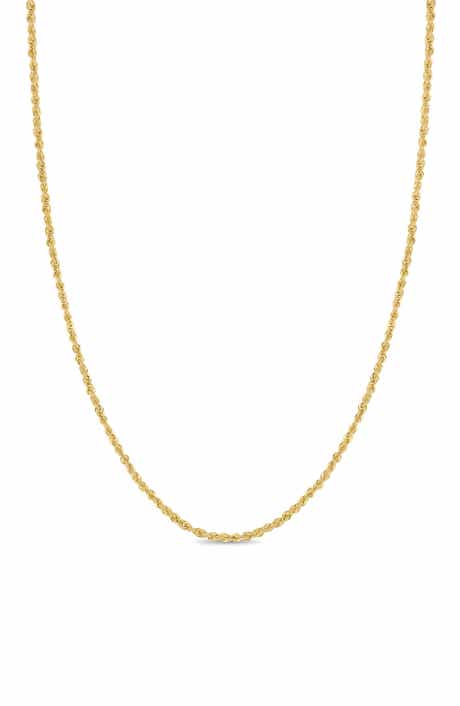 14k Gold Rope Chain Necklace