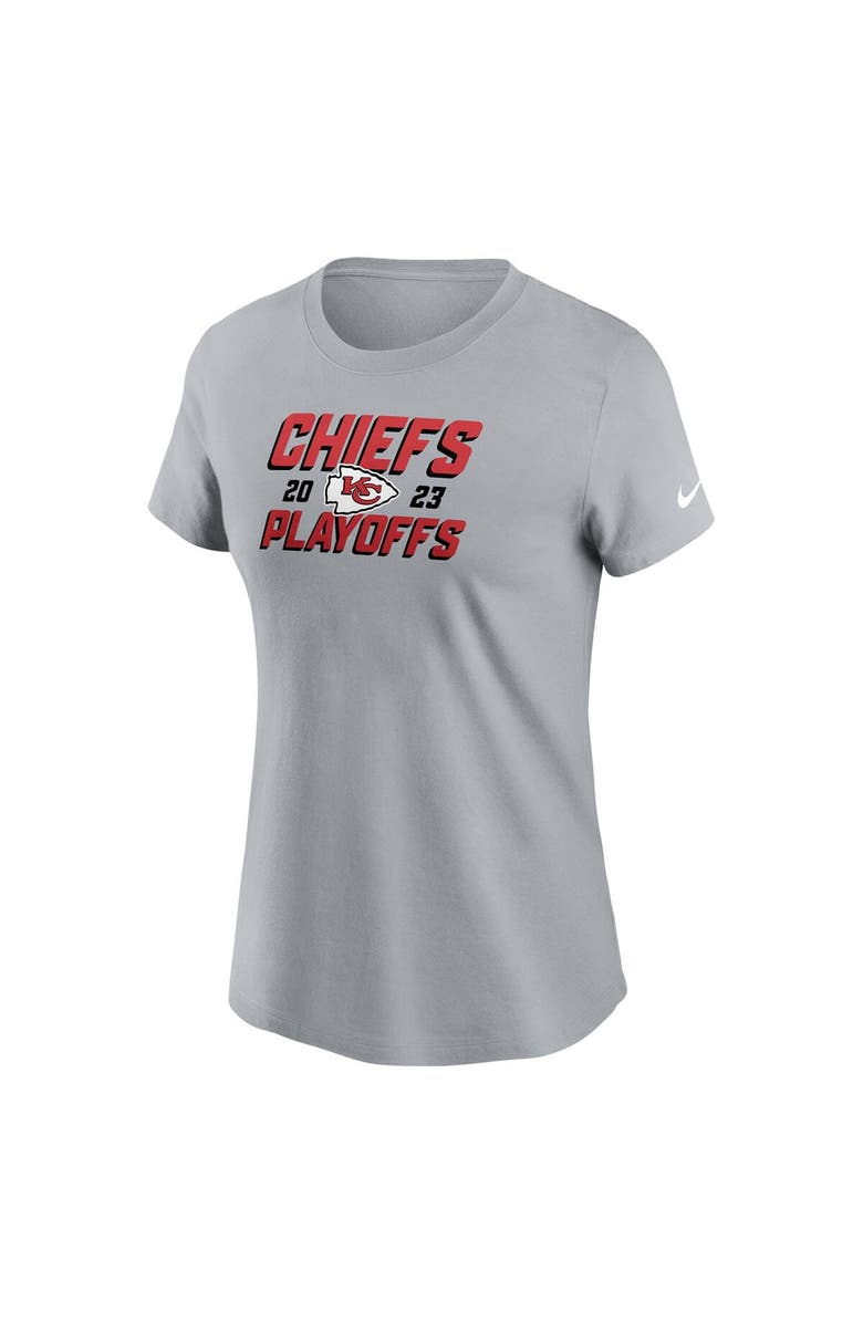 Nike Women's Nike  Gray Kansas City Chiefs 2023 NFL Playoffs Iconic T-Shirt, Alternate, color, 