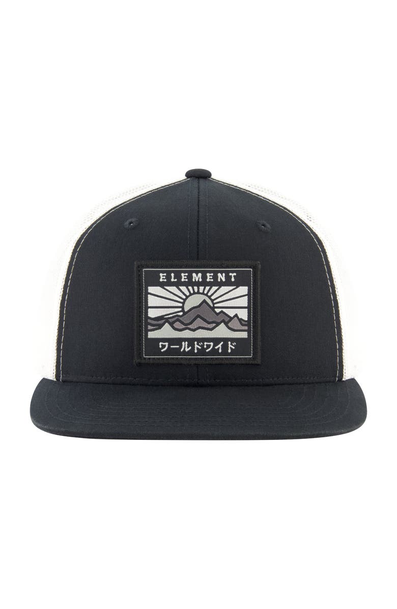 Element Flat Brim 6-Panel Mesh Back Cap, Alternate, color, Black