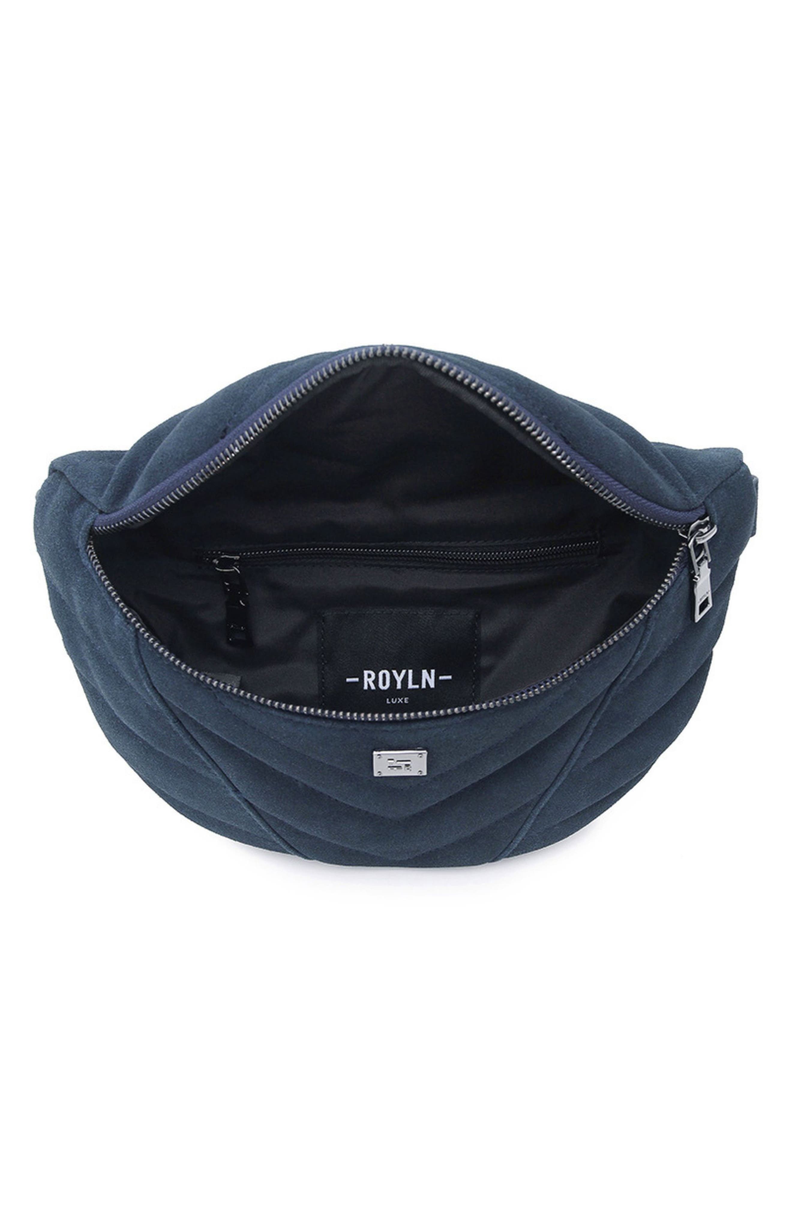Little Runaway Suede Leather Belt Bag, Alternate, color, INDIGO SUEDE