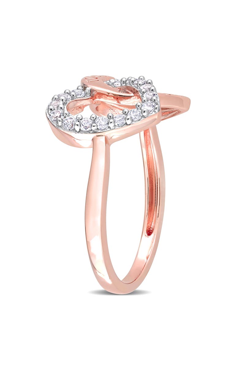 Julianna B. White Topaz Heart Interlocked Ring, Alternate, color, White Topaz