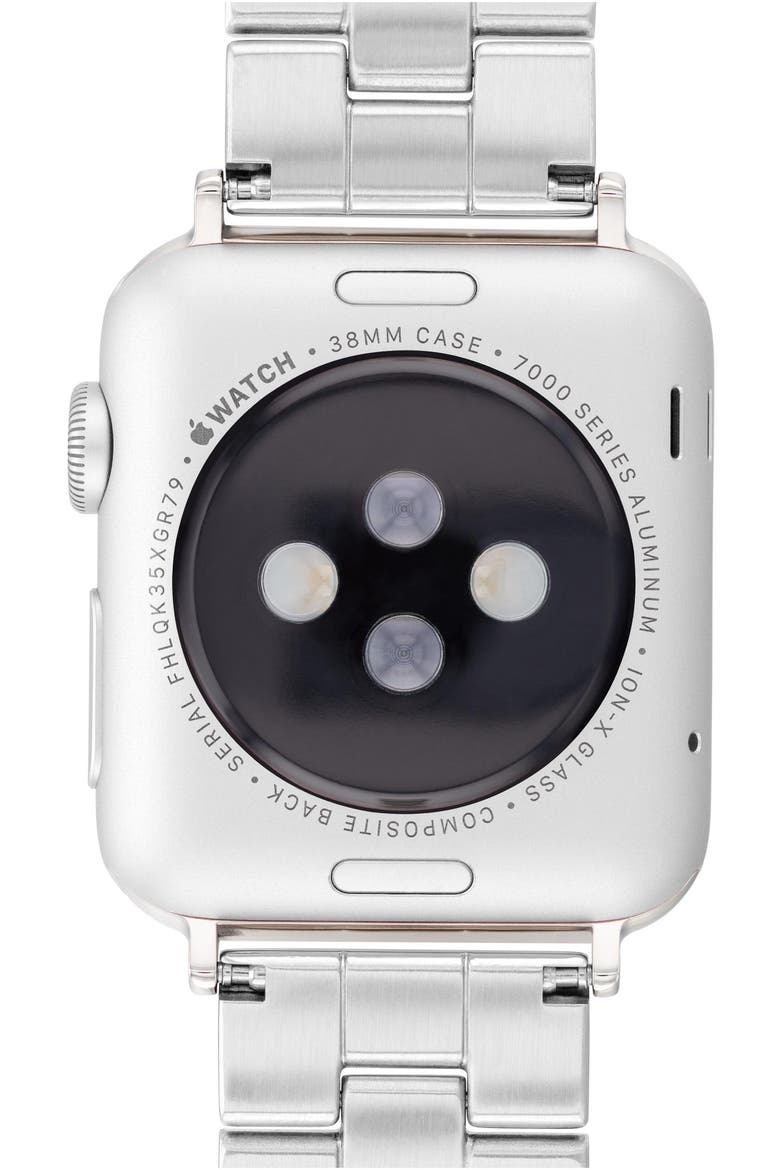 Pavé Apple Watch® Watchband, Alternate, color, SILVER