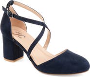 Journee Collection Foster Block Heel Pump - Wide Width
