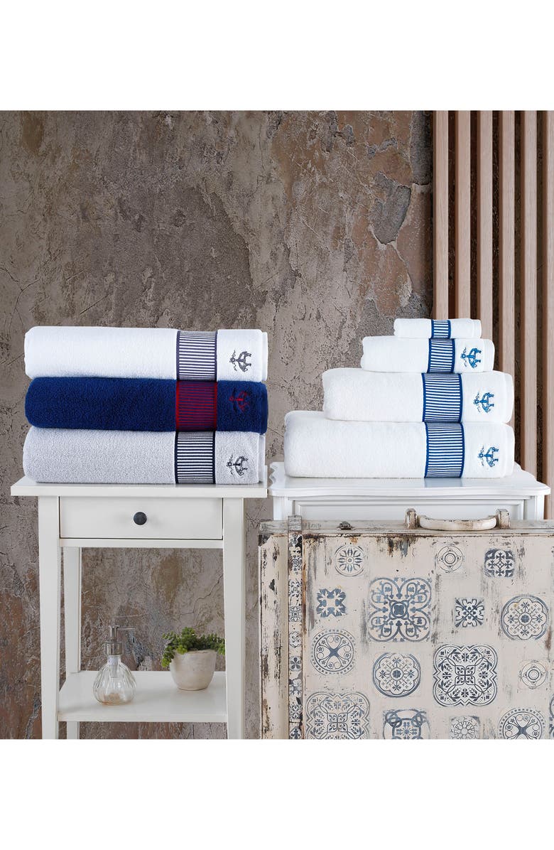 Brooks Brothers Fancy Border Turkish Cotton 6-Piece Towel Set, Alternate, color,