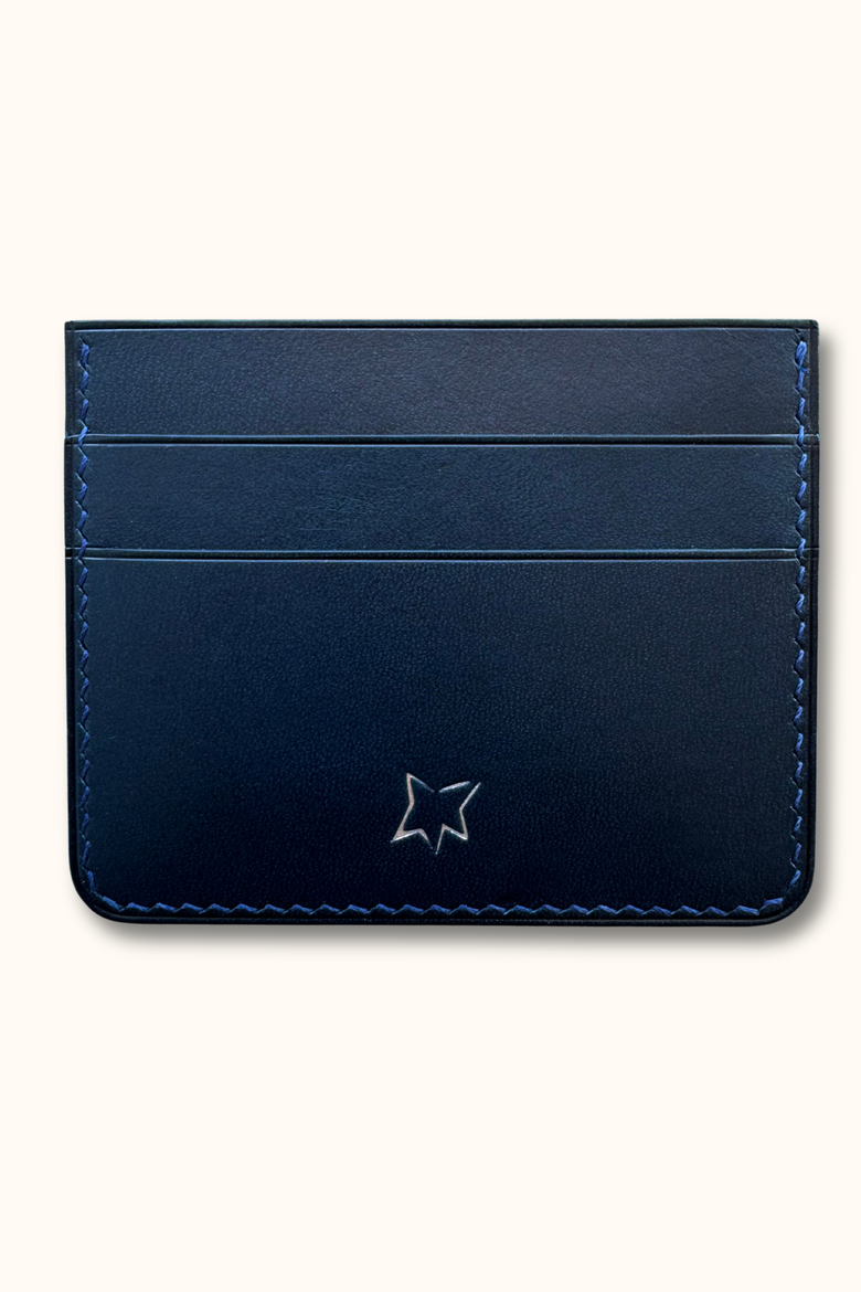 Le Petit Prince Italian Leather Card Wallet, Main, color, Midnight Blue