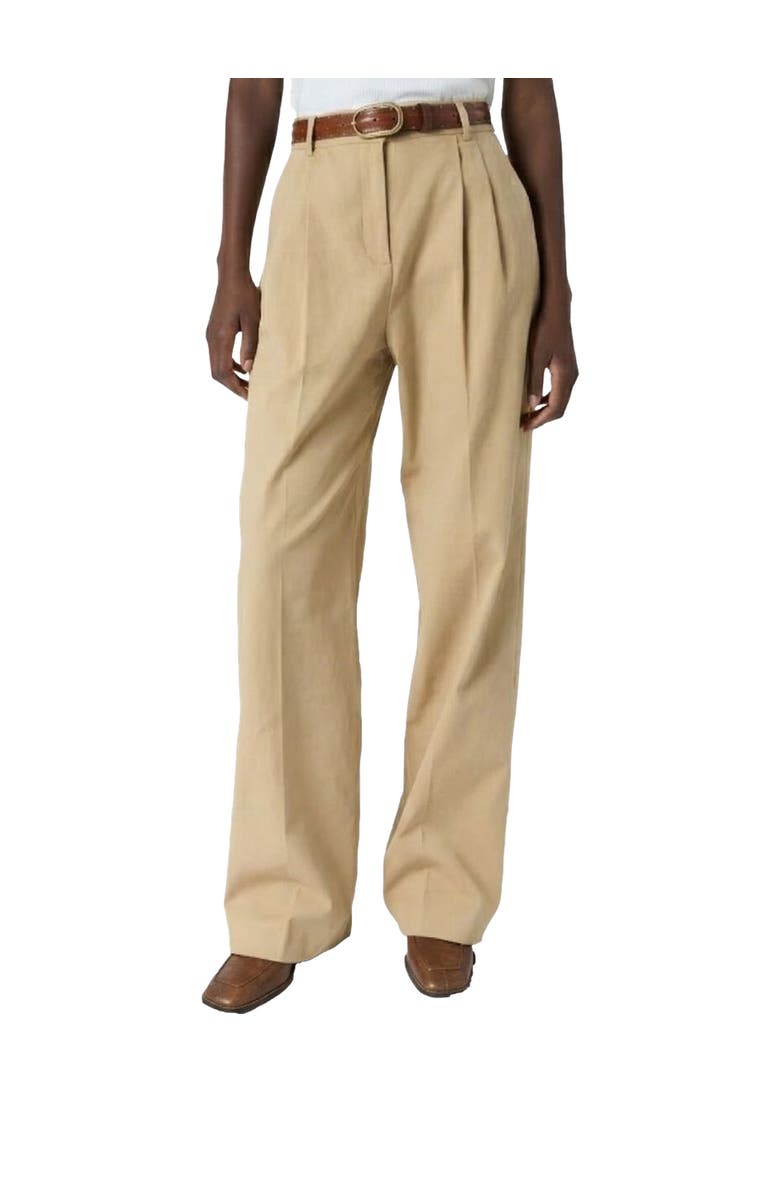 GERARD DAREL Azra High Rise Pleated Trousers, Main, color, Camel