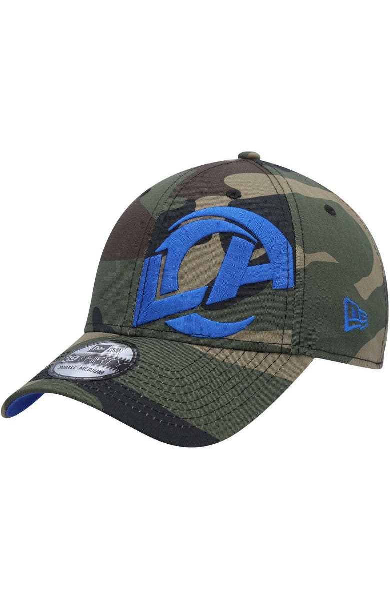 New Era Men's New Era Camo Los Angeles Rams Punched Out 39THIRTY Flex Hat, Main, color,