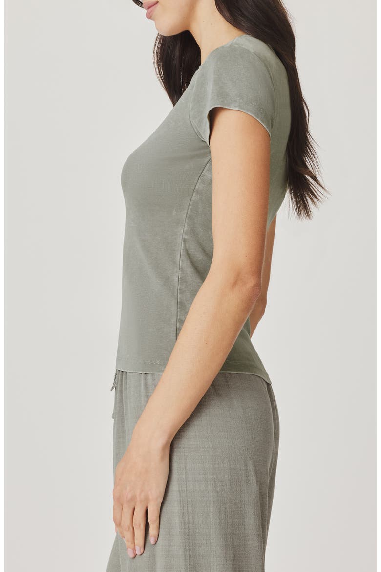 Josie Stretch Jersey T-Shirt, Alternate, color, EUCALYPTUS GREEN