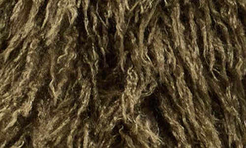 Nvlt Shaggy Faux Fur Crop Jacket In Green