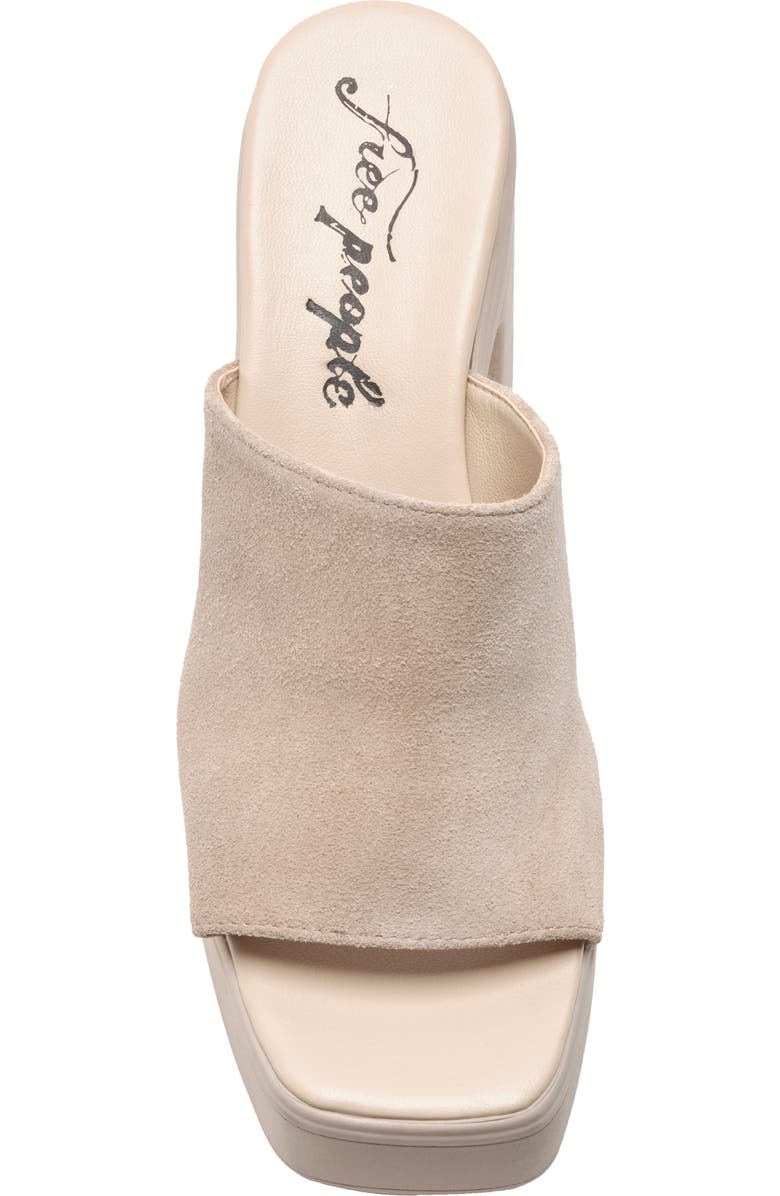 Free People Zoe Platform Slide Sandal, Alternate, color, Diamon Suede