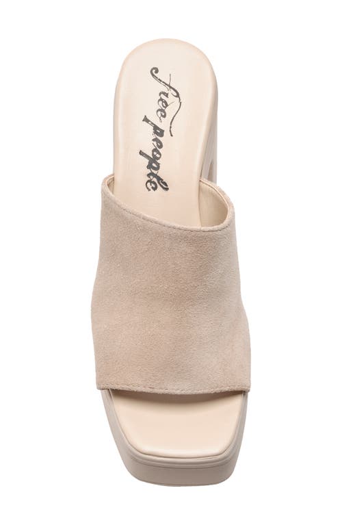 Free People Zoe Platform Slide Sandal In Diamon Suede