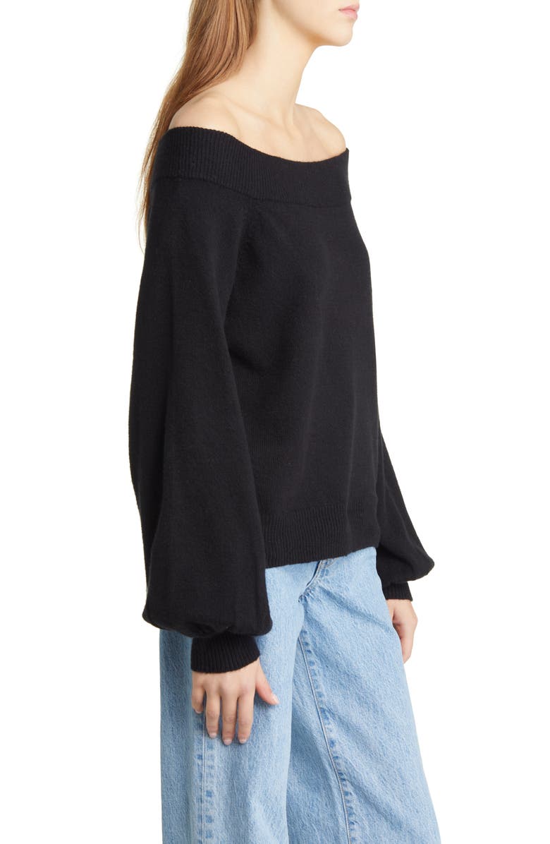 Treasure & Bond Off the Shoulder Cotton Blend Sweater, Alternate, color, 