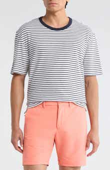 BOSS Taut Stripe Cotton & Linen T-Shirt