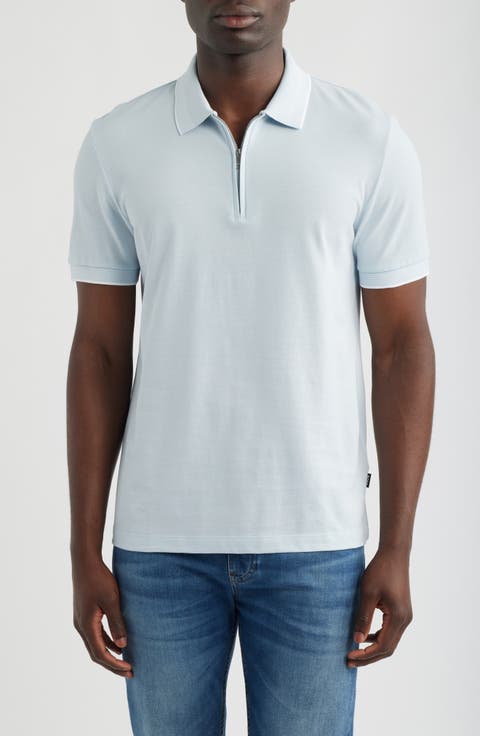 Paras Quarter Zip Cotton Polo