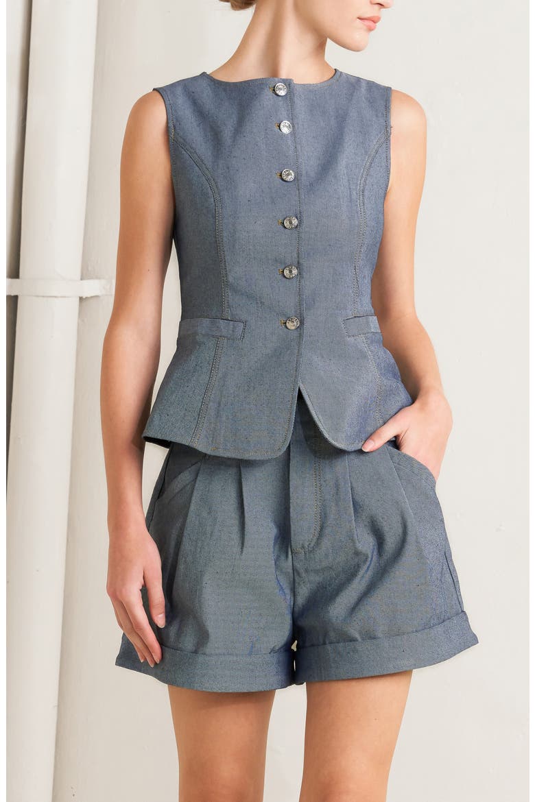 Solid Vest, Alternate, color, LIGHT INDIGO