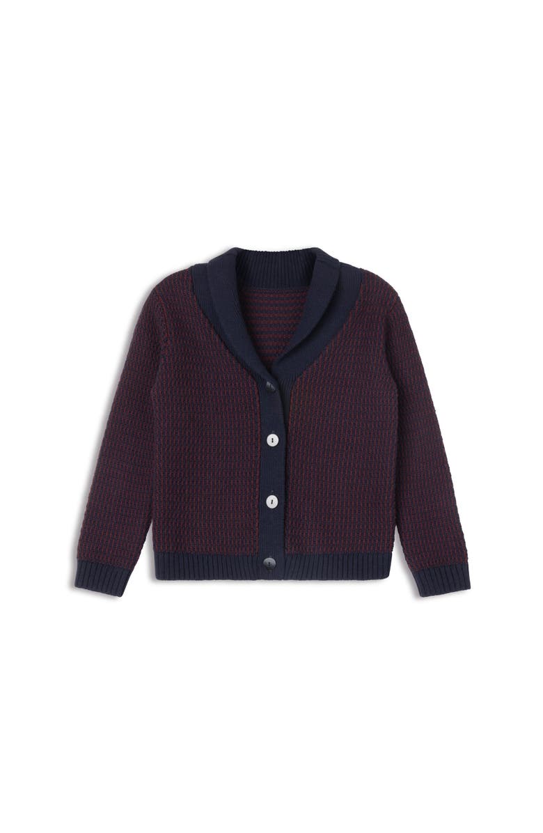 Ely's & Co. Looms Thin Stripe Collection - Cardigan, Main, color, Navy/Wine