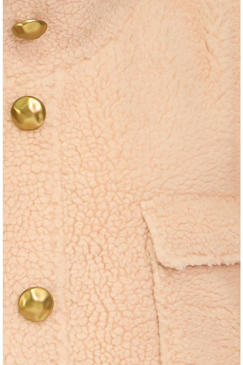 Cozy Nights Faux Shearling Bouclé Coat, Alternate, color, DUSTY PINK